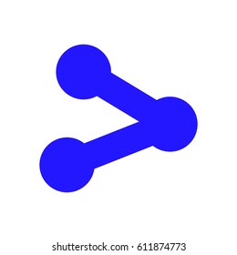 Share black solid social symbol