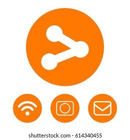 Share black solid social symbol
