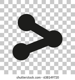 Share black solid social symbol