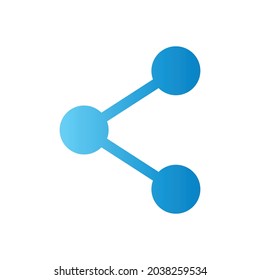 Compartir icono azul con degradado