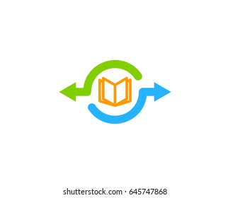 Share Book Icon Logo Design Element
