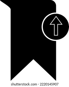 Icono de marcador compartido. Marcador de transferencia flecha simple icono vector..eps

