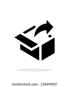 Share from box simple icon on white background. Vector illustration.