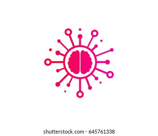 Share Brain Icon Logo Design Element