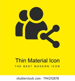 Share bright yellow material minimal icon or logo design
