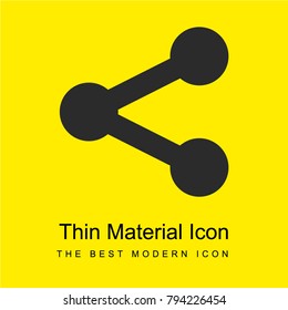 Share bright yellow material minimal icon or logo design