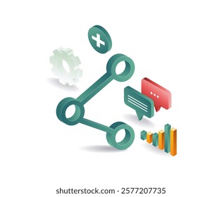 Share business information symbol concept illustration