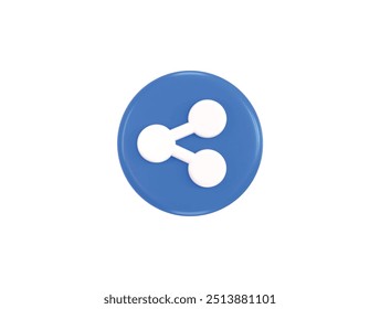 Share button icon 3d rendering vector illustration