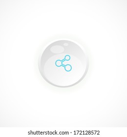share, button, icon isolated on a white background for your design, vector illustration