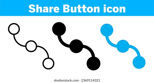 Share Button icon Vector, editable and resizable