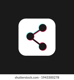 botón Compartir, icono de red, botón de diseño moderno de medios sociales