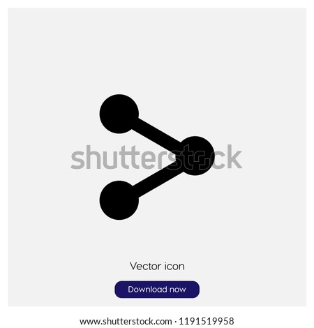 Share button sign icon in trendy flat style isolated on grey background, modern symbol vector illustration for web