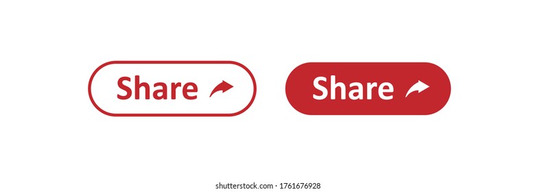 Share button simple isolated illustration. Social icon concept in flat style.