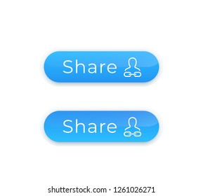 Share button for website, vector design