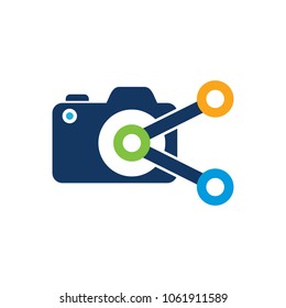 Share Camera Logo Icon Design