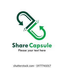 Share capsule logo template illustration