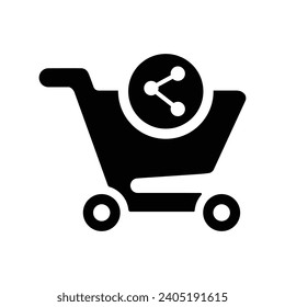 Share cart, trolley, cart icon, Perfect use for print media, web, stock images, commercial use or any kind of design project.