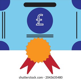 Share certificate with pound backing and seal 