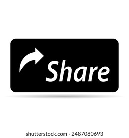 Share click button icon, modern web sign, internet vector illustration .