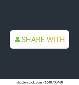 Share color element. Social media button. Sign for web page, mobile app, banner, social media. Editable stroke.