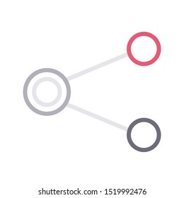 share colour line vector icon