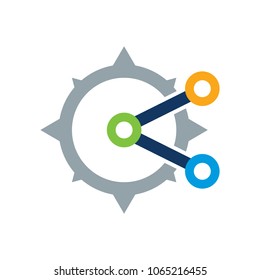 Share Compass Logo Icon Design