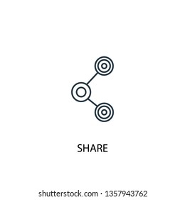share concept line icon. Simple element illustration. share concept outline symbol design. Can be used for web and mobile UI/UX