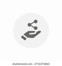 Vector de signo de icono de conexión compartida