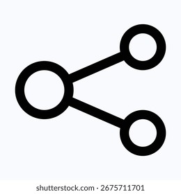 Ícone de estilo linear de vetor isolado de link de conexão de compartilhamento