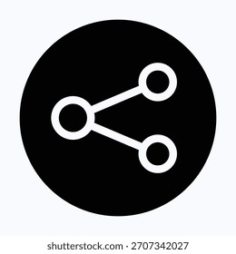 Icono de Vector circular aislado del símbolo de la red de la conexión de Compartir.