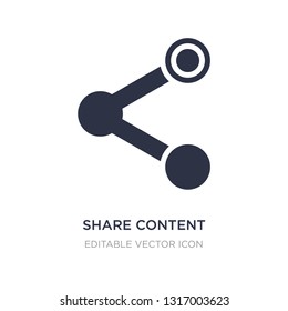 share content icon on white background. Simple element illustration from Multimedia concept. share content icon symbol design.