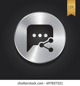 Share Conversation Icon and Button Symbol Vector Graphic