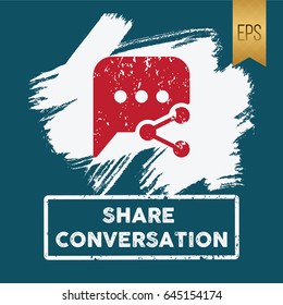 Share Conversation Icon Vector Flat Design