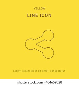 Share Cute yellow thin line icon / logo Design