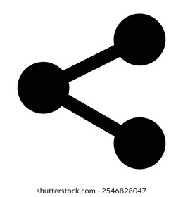 Ilustración de icono simple de diseño de Compartir