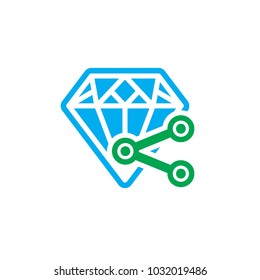 Share Diamond Logo Icon Design