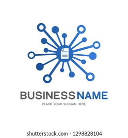 Share Document Icon Logo Design Element. Transfer file. This logo si suitable for office, work and data.