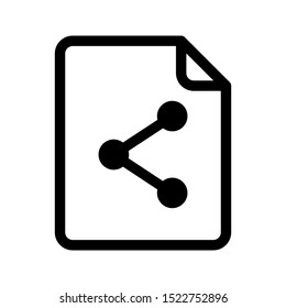 Share Document vector icon. Illustration isolated for graphic and web design.