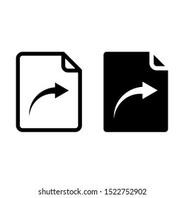Share Document vector icon. Illustration isolated for graphic and web design.