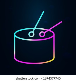 share drum in nolan style icon. Simple thin line, outline vector of Music icons for ui and ux, website or mobile application