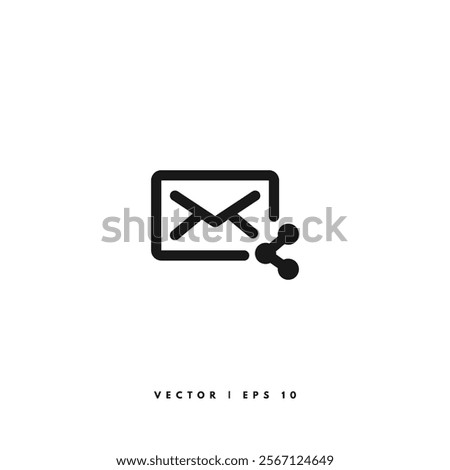 Share Email Icon. Editable Stroke