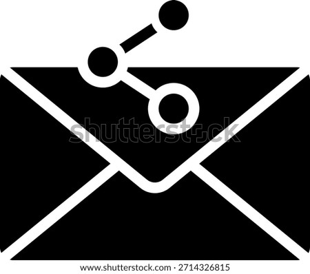 Share Email Icon: Envelope with Connection Nodes