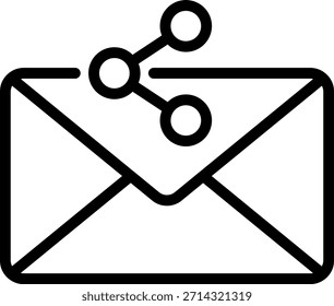Share Email Message Outline Icon