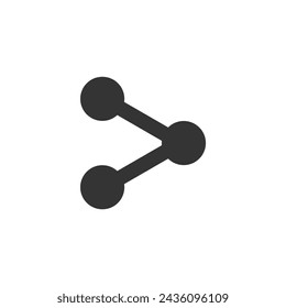 Share File and Content Icon Flat Design Style. Simple Web and Mobile Vector. Perfect Interface Illustration Symbol.