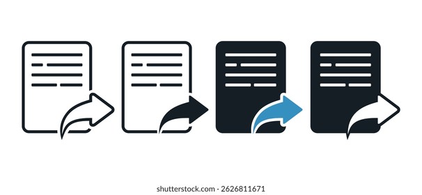 Icono de datos de archivo de Compartir. Vector de ilustración