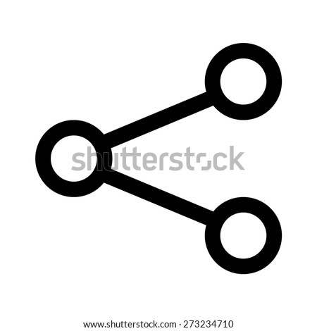 Share file, document or photo line art vector icon for android apps and websites