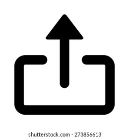 Share file or export file with arrow line art vector icon for apps and websites