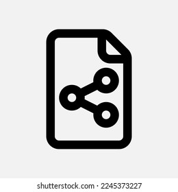 Share file icon in line style, use for website mobile app presentation