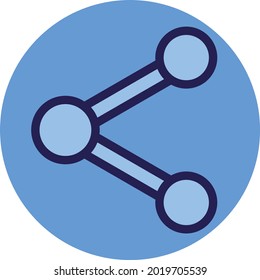 Share file, illustration, vector on a white background.