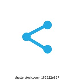 Share file sign web icon on white background flat vector illustration